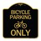 Signmission Bicycle Parking With Graphic, Black & Gold Aluminum Architectural Sign, 18" x 18", BG-1818-24320 A-DES-BG-1818-24320 - alternate 1